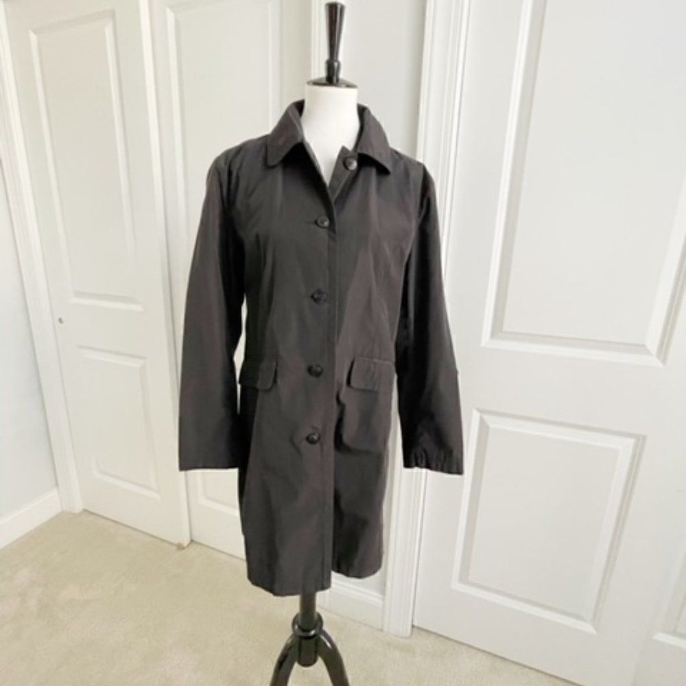 Jones New York Black Rain Coat Large